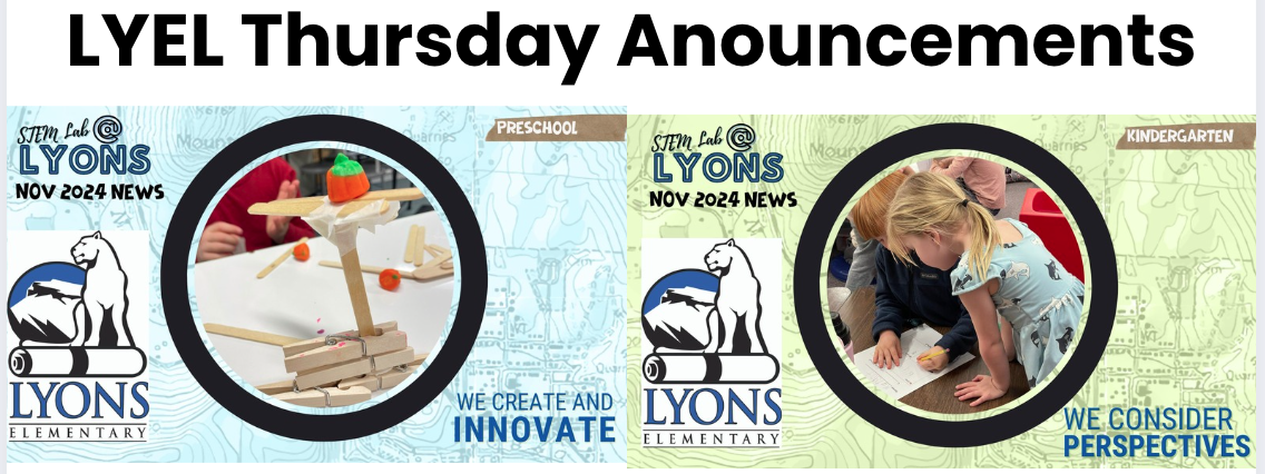 Dec 5th Thursday Announcements